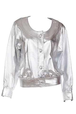 Spring/Summer 1982 Yves Saint laurent Silver Leather Jacket