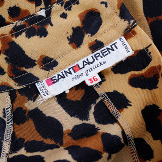 F/W 1986 Yves Saint Laurent Rive Gauche Leopard Wool Dress
