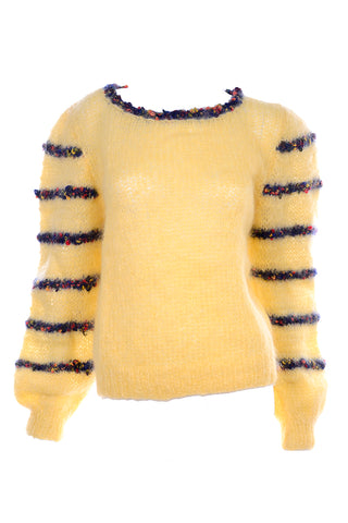 1980's Yellow mohair sweater