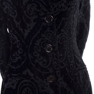 Cut velvet 1980's Dolce & Gabbana vintage coat