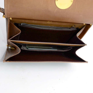 Authentic Brown Gucci Monogram 1980's Vintage Gucci Handbag 