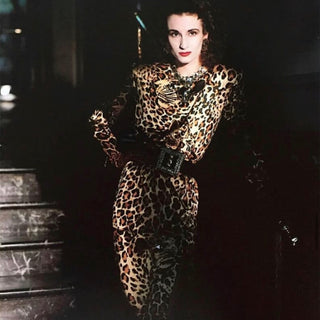 F/W 1986 YSL Leopard Wool Dress