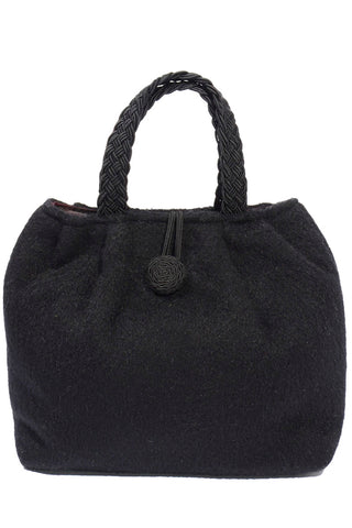 1990s Early Vintage Kate Spade Handbag Barneys Black Mohair Bag