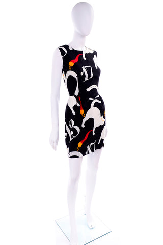 Vintage white cat vintage dress by Moschino