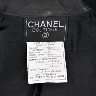 Chanel Boutique Vintage Leather Jacket