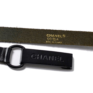 FW 2000 Chanel vintage Gray Black Pattern Blazer Jacket w Chanel belt