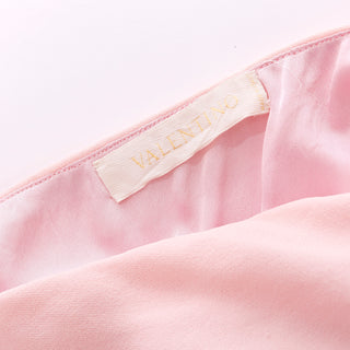 2000s Valentino Garavani Pink Silk Dress w Asymmetrical Neckline Size S