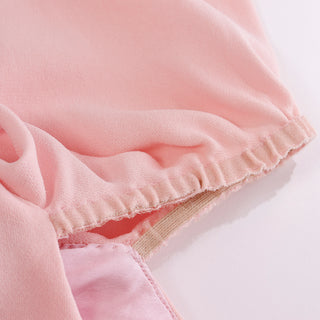 2000s Valentino Garavani Pink Silk Dress w Asymmetrical Neckline flutter sleeves