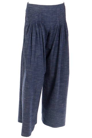 Spring 2003 Chanel Pants Vintage Denim Pleated Runway Trousers
