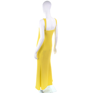 Chartreuse Oscar de la Renta Long Gown