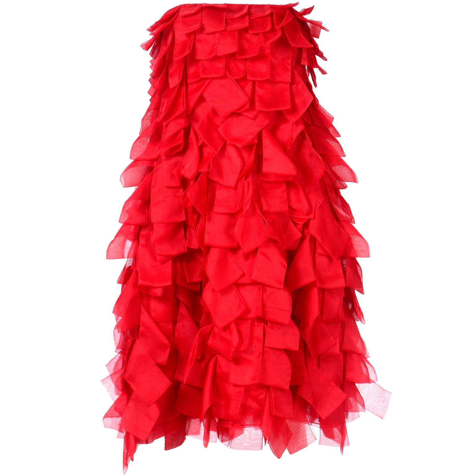 red valentino organza dress Valentino Garavani Organza Midi Dress | Red