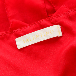 2008 Valentino Spring Summer Red Tiered Silk Organza Dress Italy