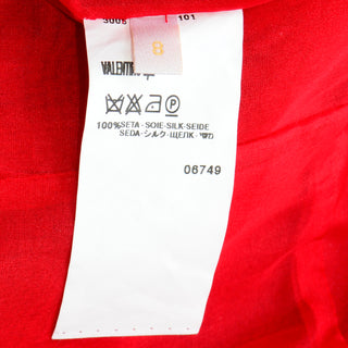 2008 Valentino Spring Summer Red Tiered Silk Organza Dress 100% Silk