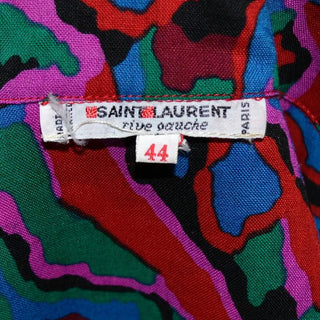 1970's YSL label for an abstract print vintage skirt