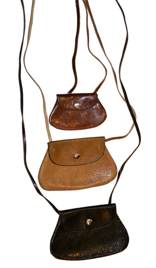 Vintage La Bagagerie 3 leather purses Made in France - Dressing Vintage