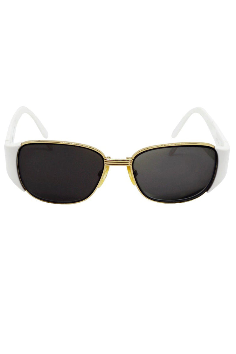 Yves Saint Laurent Vintage White & Gold Sunglasses YSL Eyewear – Modig