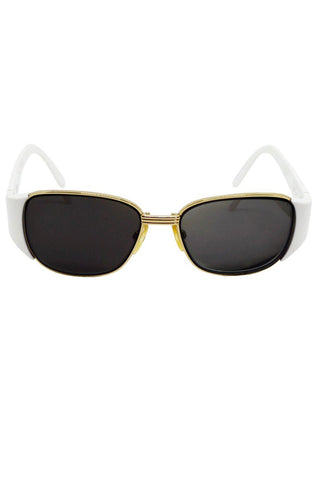1990s Yves Saint Laurent YSL White Sunglasses
