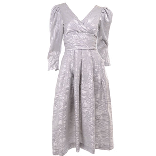 AJ Bari vintage silver evening dress
