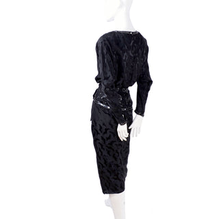 1980's beaded silk vintage AJ Bari vintage dress