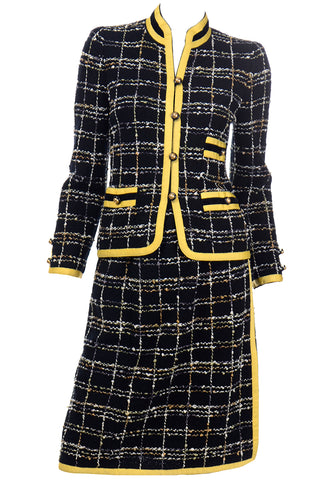 Adolfo Vintage Chanel Style Skirt & Jacket Suit