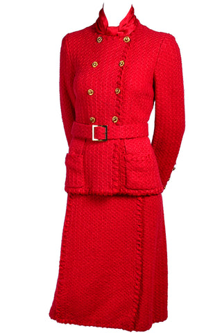Vintage Nancy Regan Adolfo Red Suit