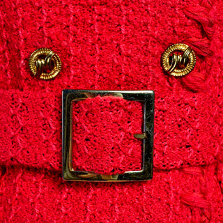 1981 Vintage Red Adolfo Suit Nancy Regan