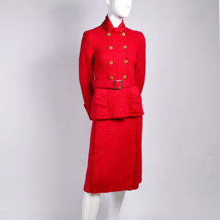 1981 Vintage Nancy Regan Adolfo Red Suit
