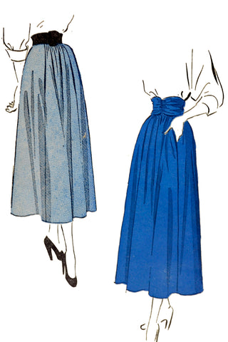 1948 Advance 5033 Vintage Skirt & Cummerbund Sewing Pattern