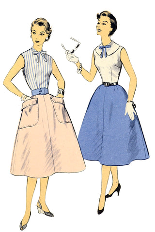 Advance 7060 Vintage 1955 Blouse & Skirt Sewing Pattern