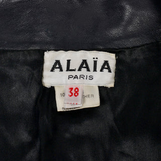 Alaia Paris Vintage Leather Jacket