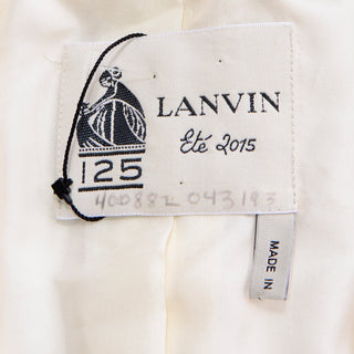 Lanvin Alber Elbaz Spring Summer 2015 Cutaway Tuxedo Jacket numbered