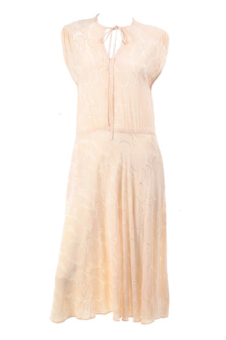 Albert Nipon cream silk vintage day dress