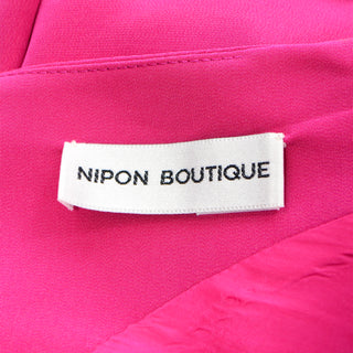 Albert Nipon Vintage Sleeveless Pink Sheath dress with draping Nipon Boutique