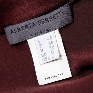 2000s Alberta Ferretti Brown Silk Skirt Made in Italy