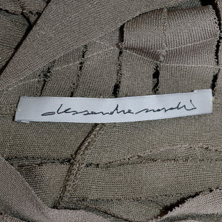 Alessandra Marchi Italian Designer Deconstructed Slashed Knit Dress