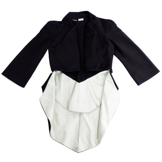 Alexander McQueen Black Silk Tuxedo Cutaway Jacket 2009