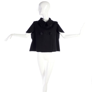 Alexander McQueen Black Wool Cashmere Jacket