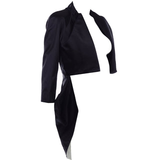 Alexander McQueen 2009 Black Silk Tuxedo Jacket