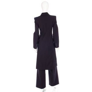 1998 Alexander McQueen Black Pantsuit with Red Pinstripes