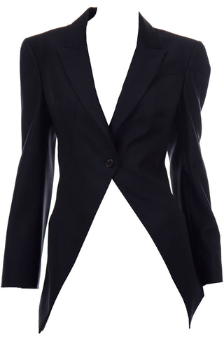 Alexander McQueen Vintage Cutaway Tuxedo Style Women's Jacket