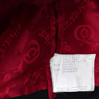 Documented 1998 Joan Alexander McQueen Red Pinstripe Vintage Coat Pant Suit 10 - Dressing Vintage