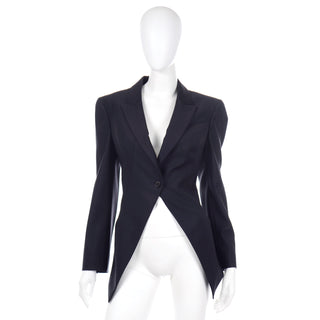 Alexander McQueen Vintage Cutaway Tuxedo Style Women's Jacket 2011