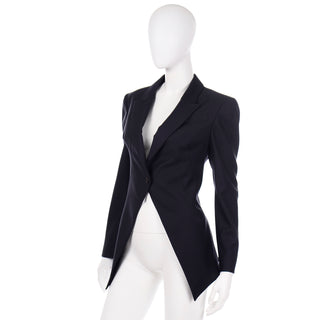2011 Alexander McQueen Vintage Cutaway Tuxedo Style Women's Jacket