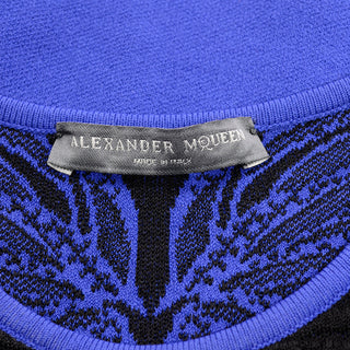Alexander McQueen label on contemporary dress