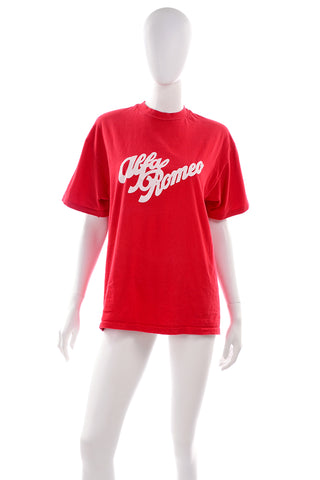 1990s Alfa Romeo Red Cotton Vintage Tee Shirt Large