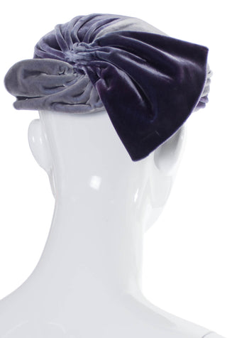 Alfreda Vintage Hat 1940s Two Toned Purple Velvet - Dressing Vintage