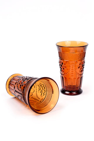Vintage Depression Glass Footed Tumblers