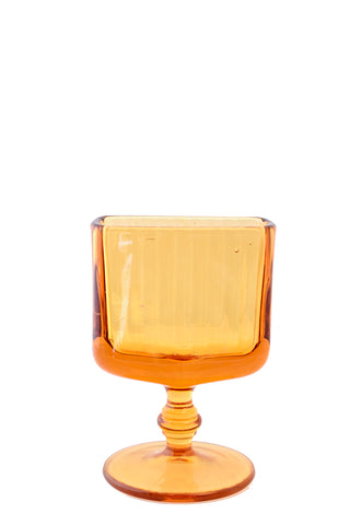 Vintage Amber Glass Cigarette Holder or Card Holder