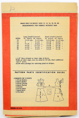 Unused American Weekly 3840 1950s Mail Order Vintage Dress Sundress Pattern