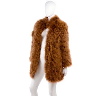 1980s Andre Laud Roma Ostrich feather coat